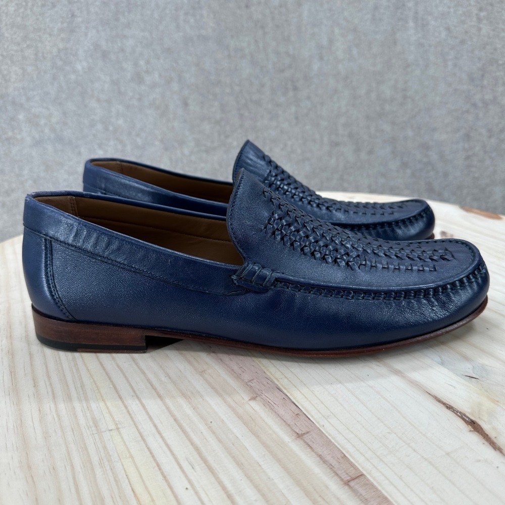 Florsheim Beaufort Weave Leather Loafers 11D Mens Slip On Dress Shoes Moc Toe - Picture 7 of 15